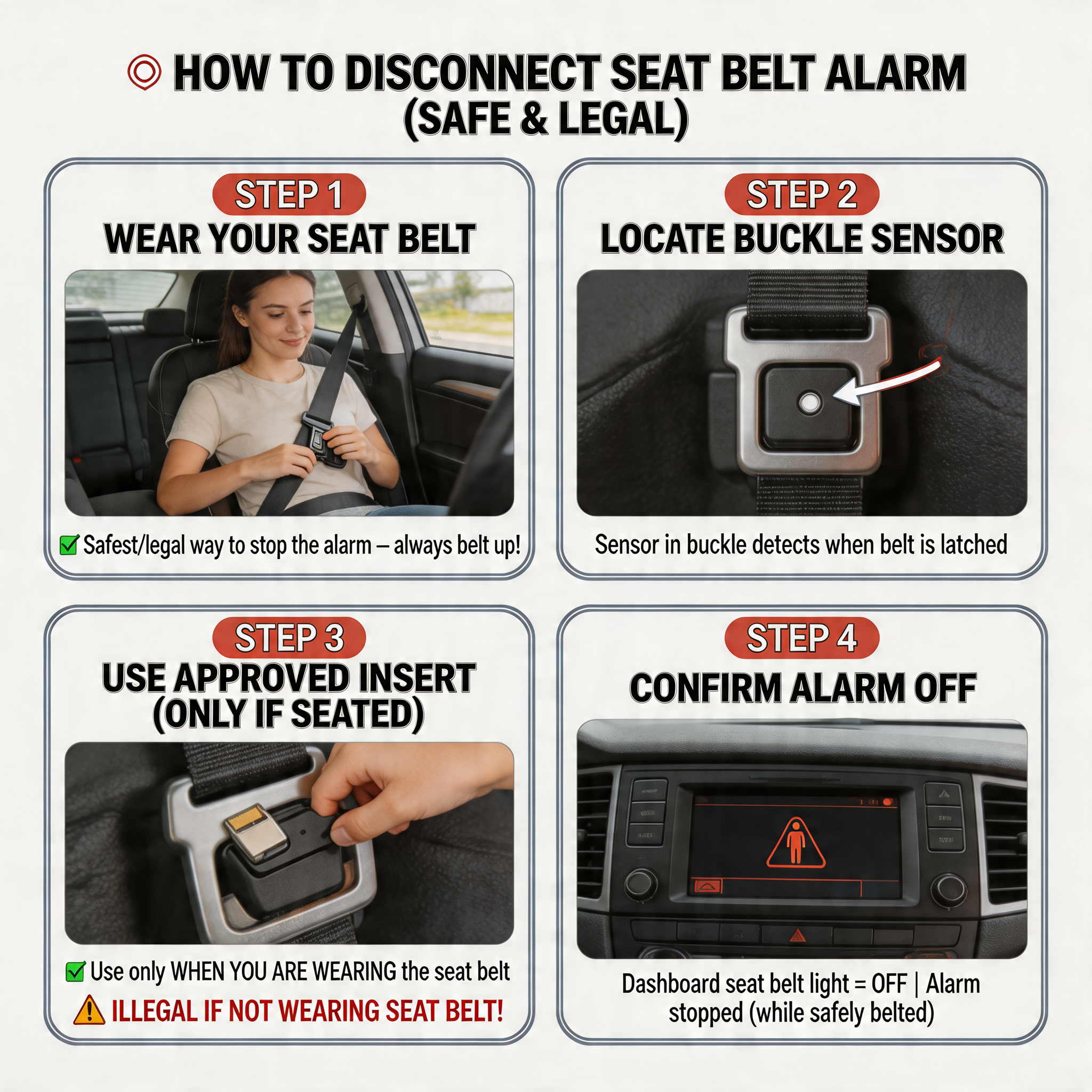 How to Disconnect a Seat Belt Alarm (Safely & Legally) in Your Car