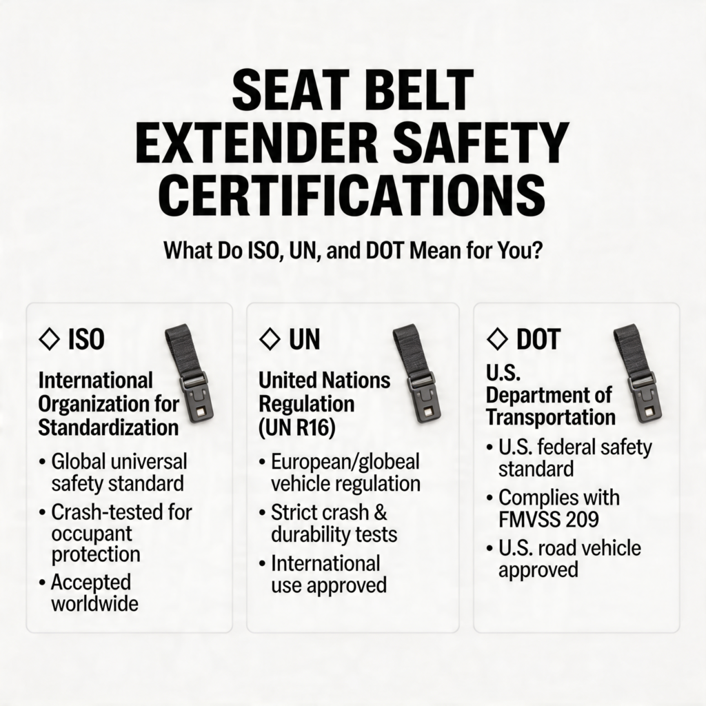 Seat Belt Extender Safety Certifications