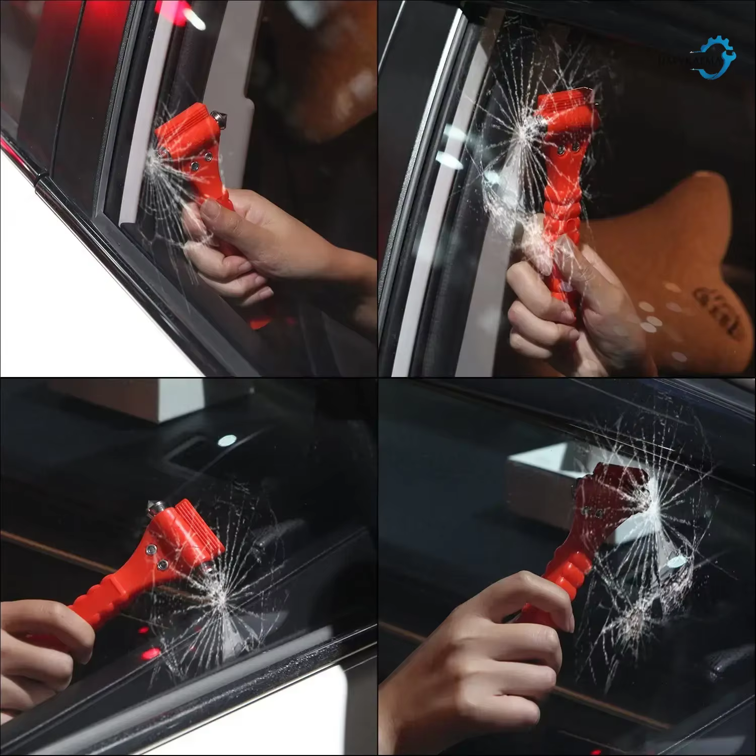 Emergency Car Window Breaker & Seat Belt Cutter – 2-in-1 Safety Hammer - Image 3