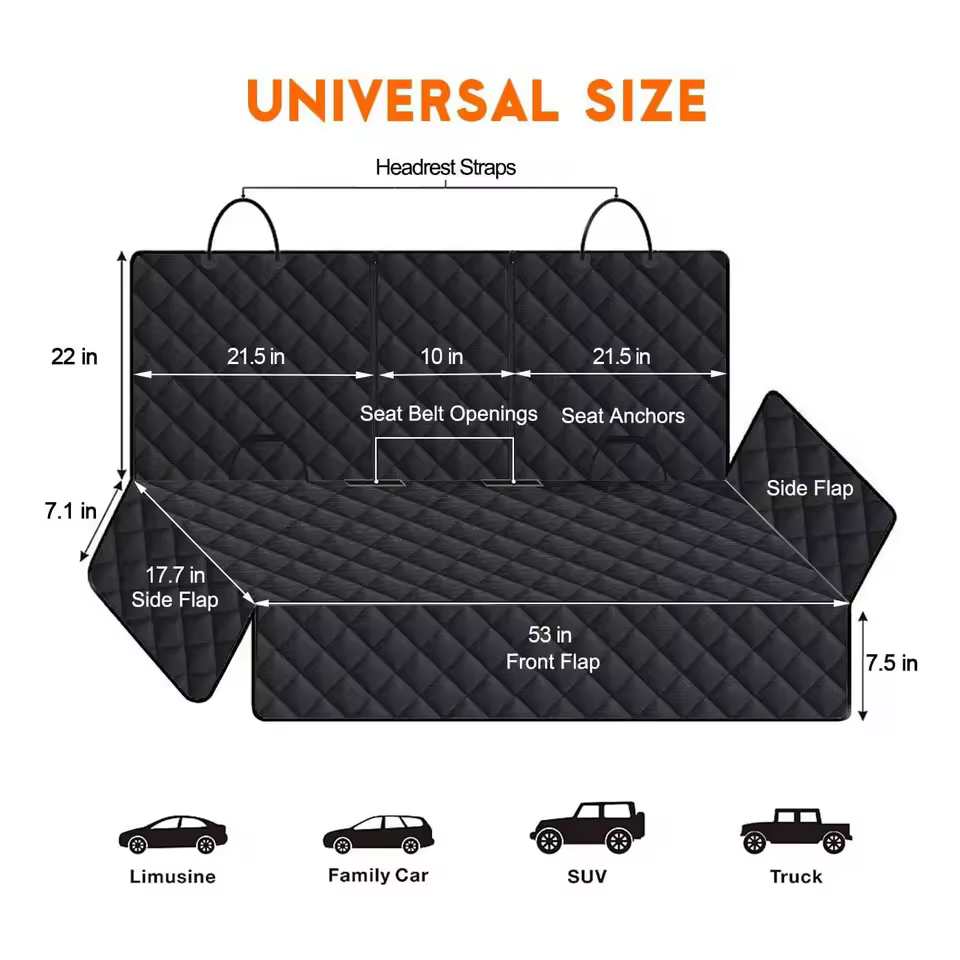 Pet Rear Hammock Car Seat Waterproof Cover - Image 6